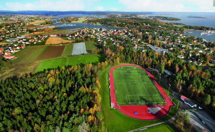 Dronebilde av Nesskogen